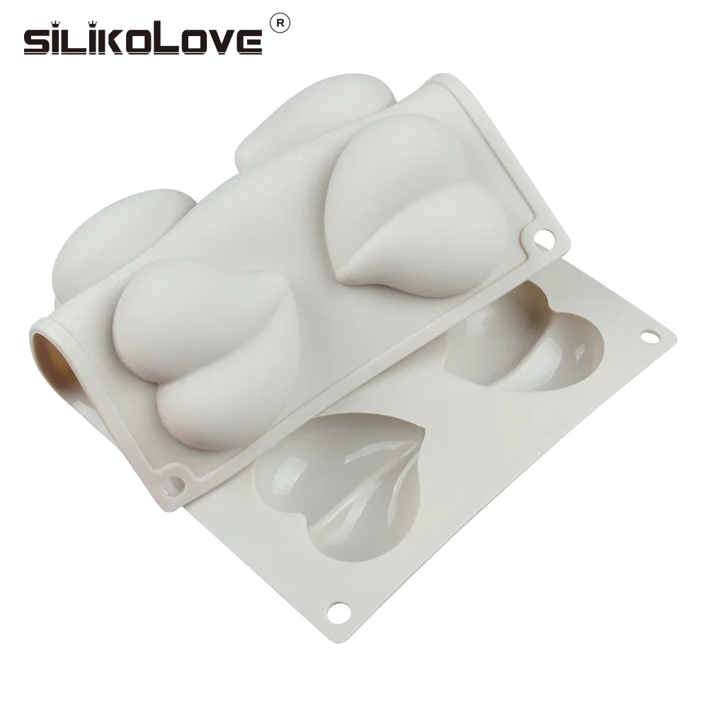 8 Cavity Peach Heart Silicone Mold for Diy Handmade Soap Making I Love You Soap Form Silicone Soap Molds