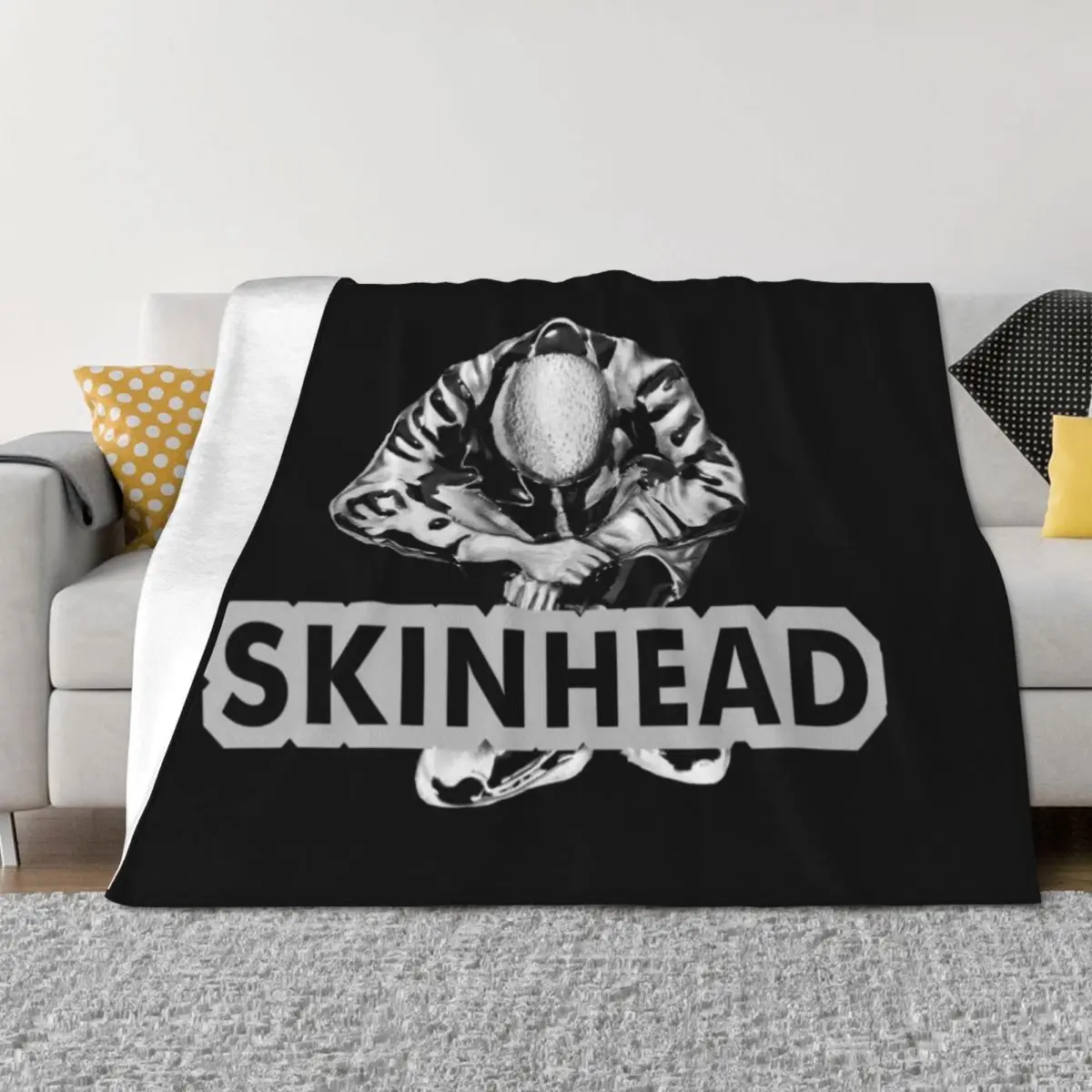 

Skinhead Throw Blanket Moving Decorative Beds for babies Picnic Blankets