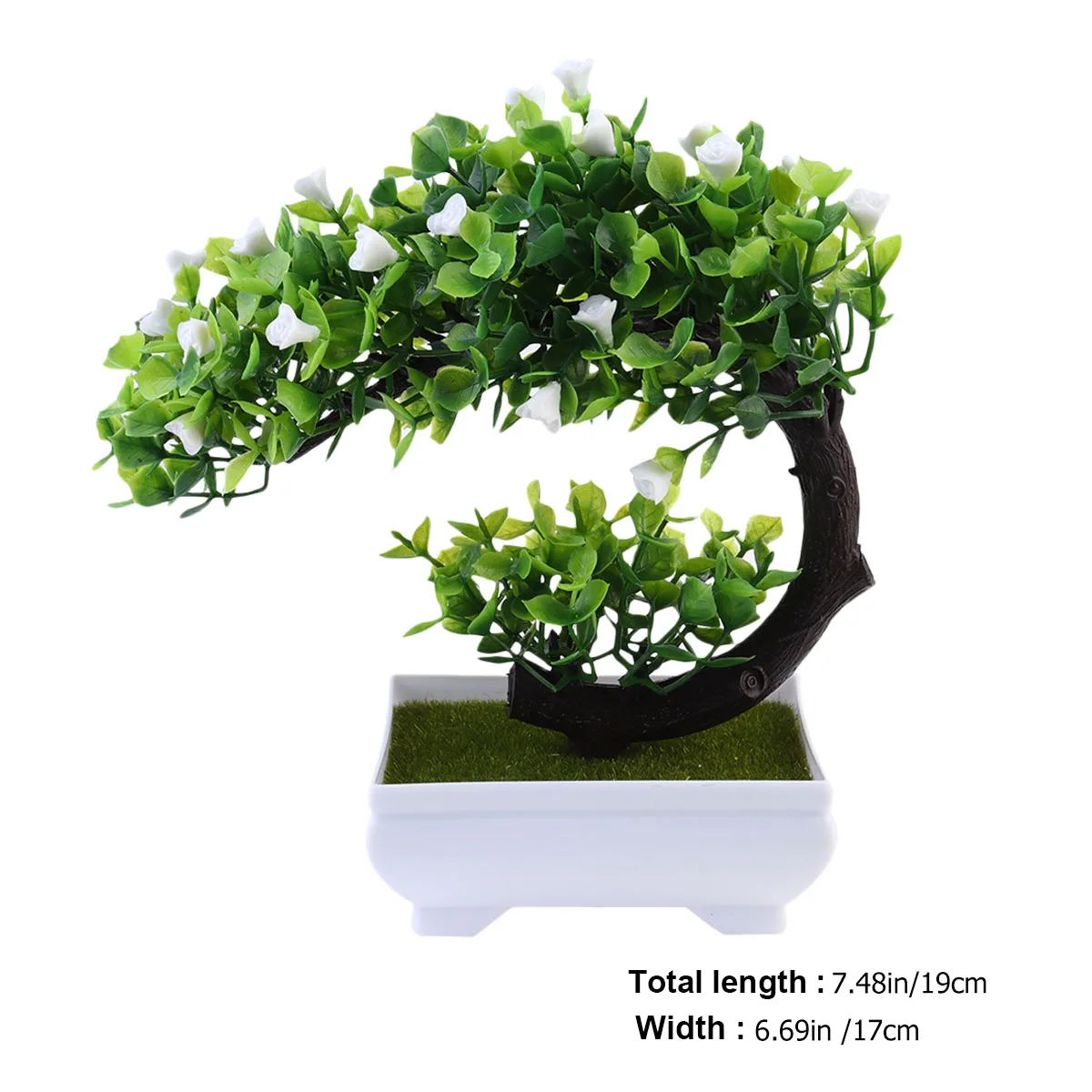 

2 Pcs Artificial Bonsai Plants Home Decor Large Fake Plant Household Succulents IndoorTreeFor Bedroom Office Garden