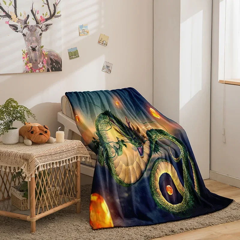 3D Cartoon Japanese Comic Dragon Ball Double-Sided Flannel Digital Printing Blanket Throw Best Gift