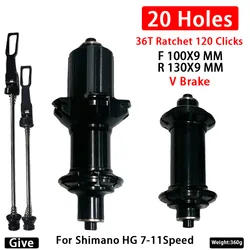120 clicks DT 36T Hub 6 bearing Road Bike Hub 20 hole 6 pawls For QR Thru-axle V Brake Bicycle Hubs