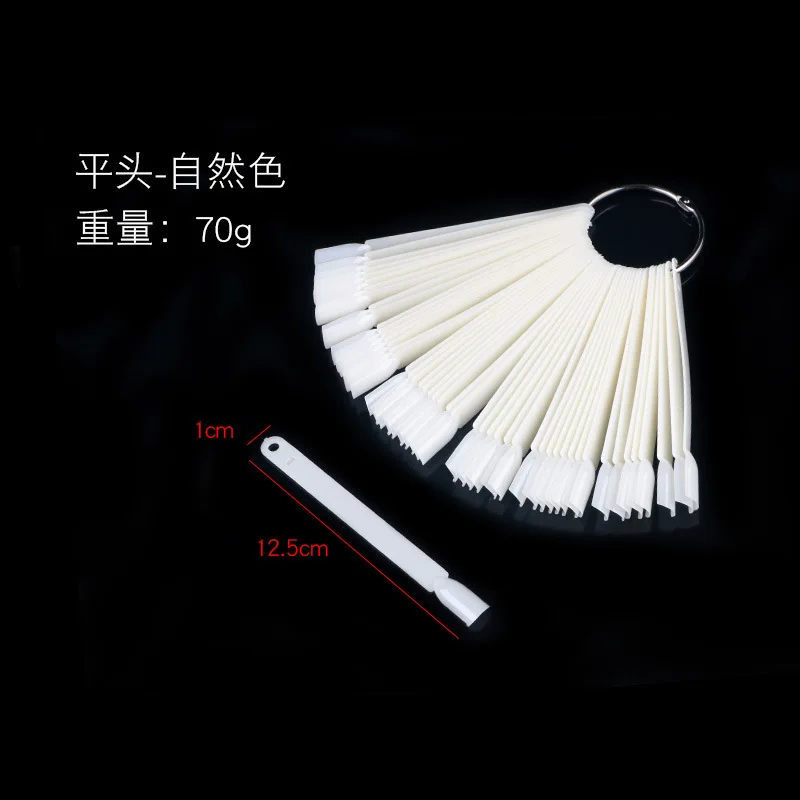 100Bags Hot Nail Fan Shaped Nail Oil Glue Color Plate Practice Nail Plate Fan Shaped Screw Color Card Sample Nail Film Available