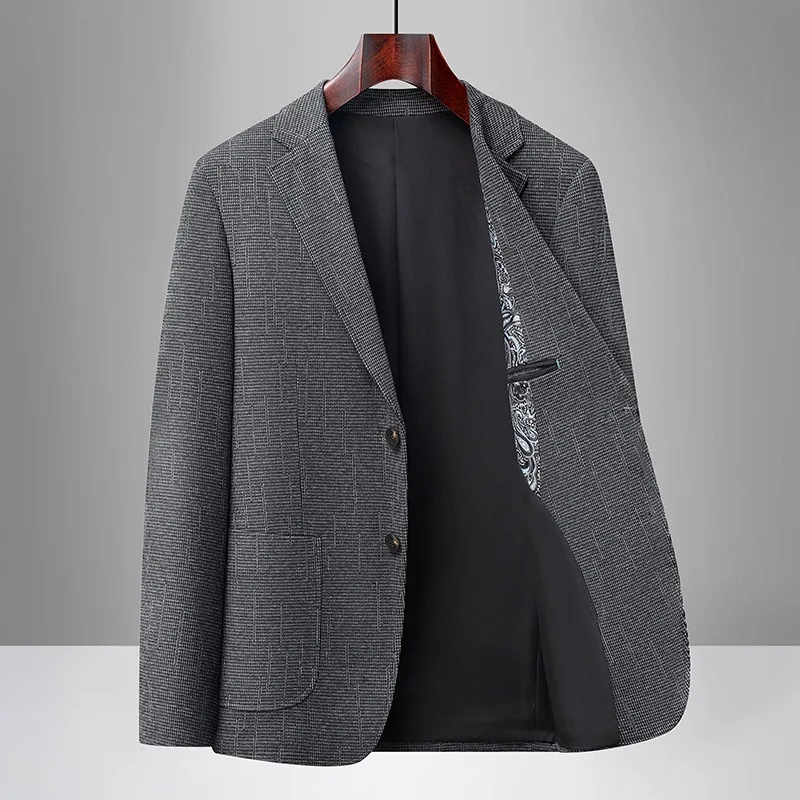 

Autumn Men's Blazers Korean Fashion Slim Fit Casual Business Formal Suit Jacket High-quality Versatile Office Dress Coats