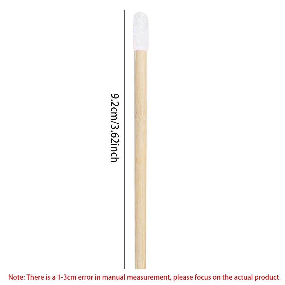 50/100pcs 립 브러쉬 대나무 손잡이 립 브러쉬 립스틱 글로스 완드 애플리케이터 메이크업 도구 속눈썹 연장 액세서리
