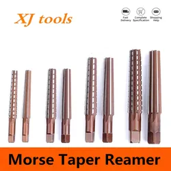 Alloy Tool Stee Hand Reamer,Mohs Reamer MT1/MT2/MT3/MT4 International Standards,Finishing,Roughing,Mechanical Lathe 2 Pcs