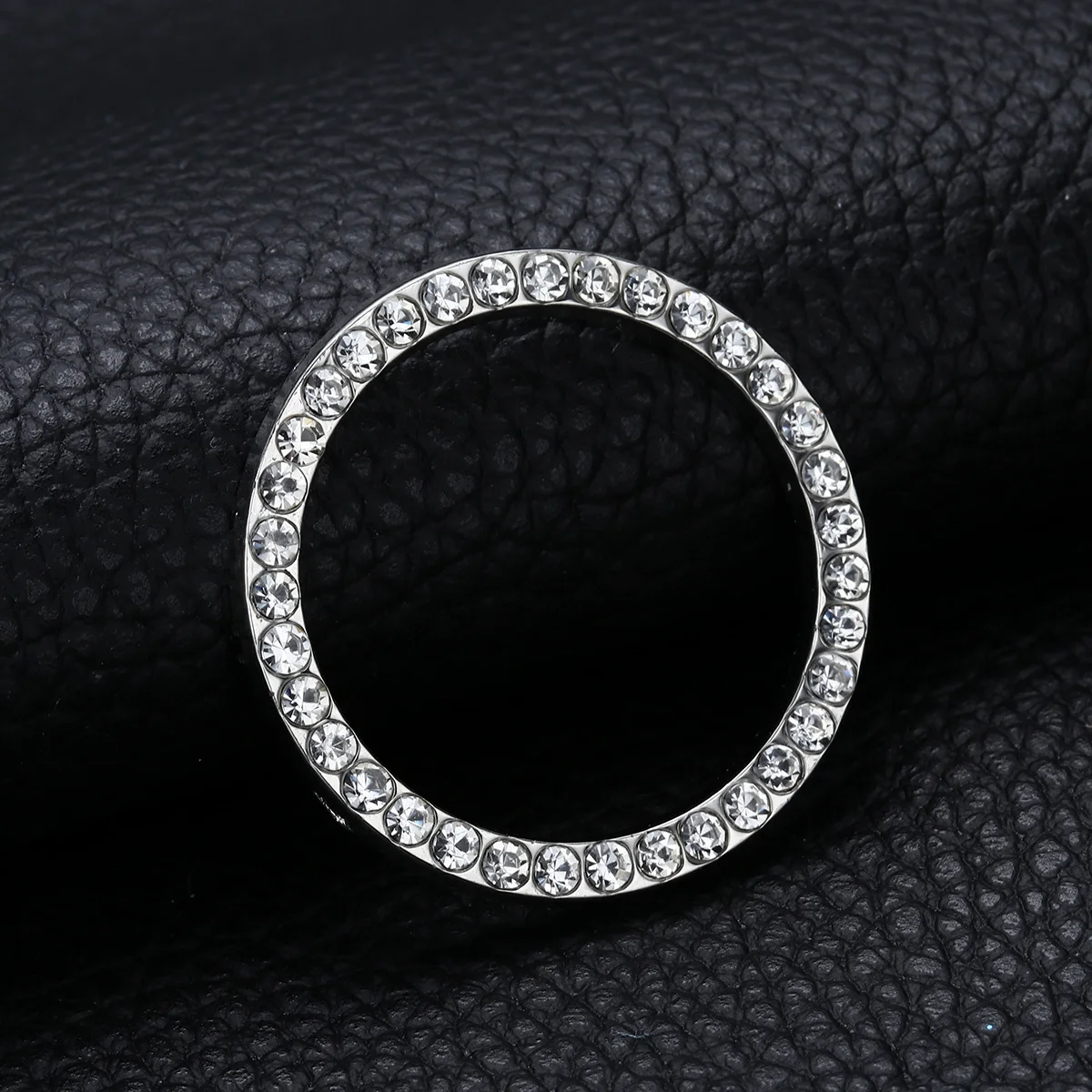 

Luxury Crystal Rhinestone Car Engine Start Stop Button Ring Decoration Bling Sparkling Sticker Car Interior Accessories White
