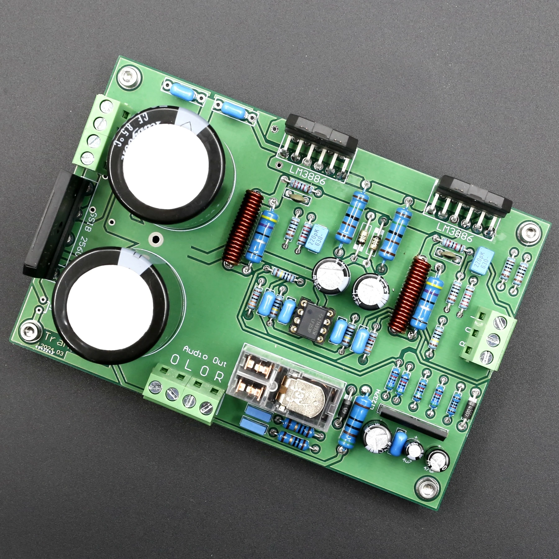 LM3886 dual channel power amplifier finished board