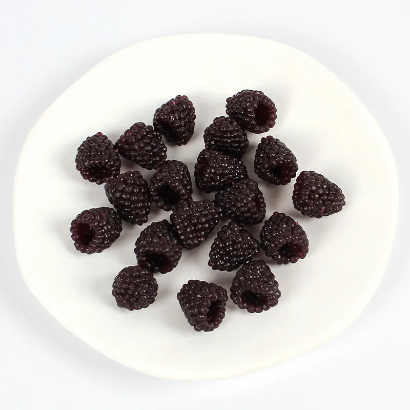 10pcs Artificial Fruit Simulation Raspberry Model PVC Fake Food Crafts Ornament Fruit Shop Window Display Props DIY Cake Decor