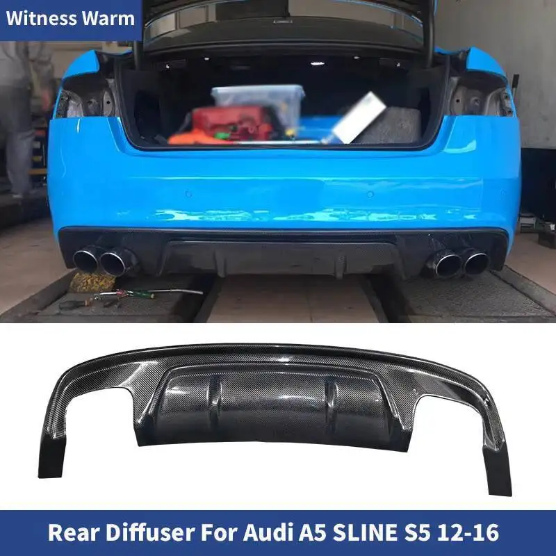 Becquet de diffuseur de lèvre de pare-chocs arrière en Fiber de carbone A5, séparateur pour Audi A5 Sline/s5 2012 – 2016