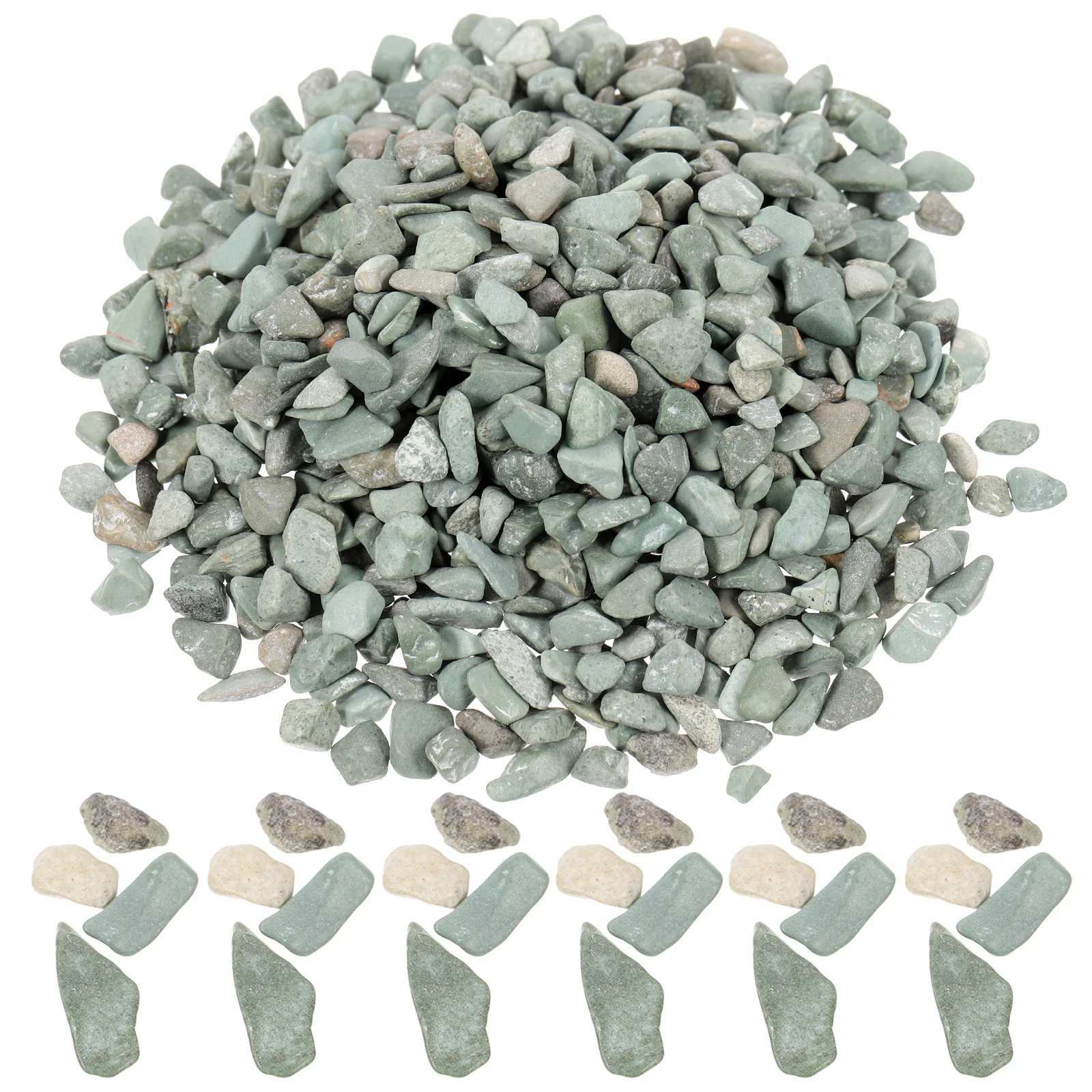 

Decorative Grey Limestone Pebbles for Fish Tank Pond Garden Layout Mini Landscape Stones Scenery Basing Rock Gardening Diorama