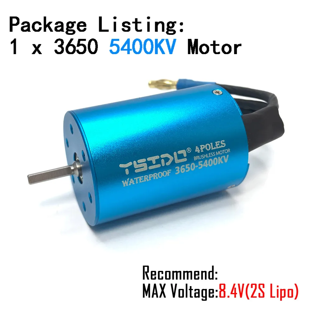 YSIDO 3650 Combo 5400KV 3600KV Borstelloze Motor 60A/80A/120A ESC voor 1/10 Traxxas HSP Tamiya Arrma RedCat RC Monster Truck auto