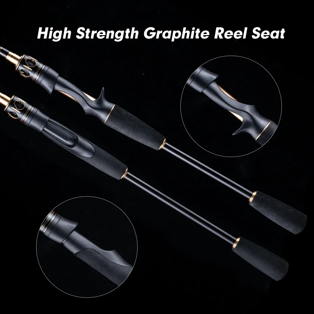 Goture LEIMAX 2.1/2.4M M MH Spinning Fishing Rod Double Tip 24T High Carbon Fiber Guide EVA Split Handle for Bass Trout Lure Rod