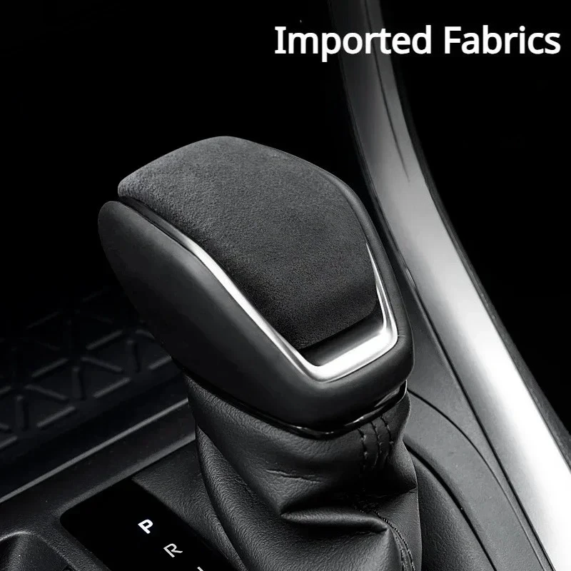 

For New Toyota RAV4 Wilander Alcantara Suede Car Gear Shift Knob Cover Interior Trim Shift Collars Handle Protector Accessories