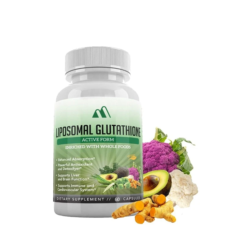 Liposomal Glutathione Supplement 500mg - Pure L Glutathione (GSH) Reduced - Active Form, Non GMO Phospholipid Complex