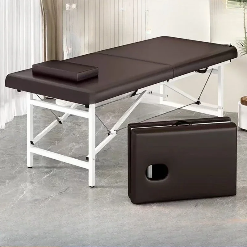 Portable Lightweight Folding Massage Table Face Cradle Home Therapy Bed with Carry Case for Spa Salon Facial Furniture