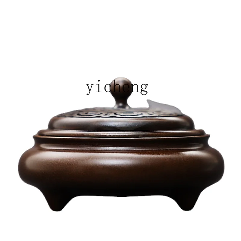 

Tqh Su Gong Red Copper Incense Burner Household Sandalwood Incense Burner Tea Ceremony Xuande Stove