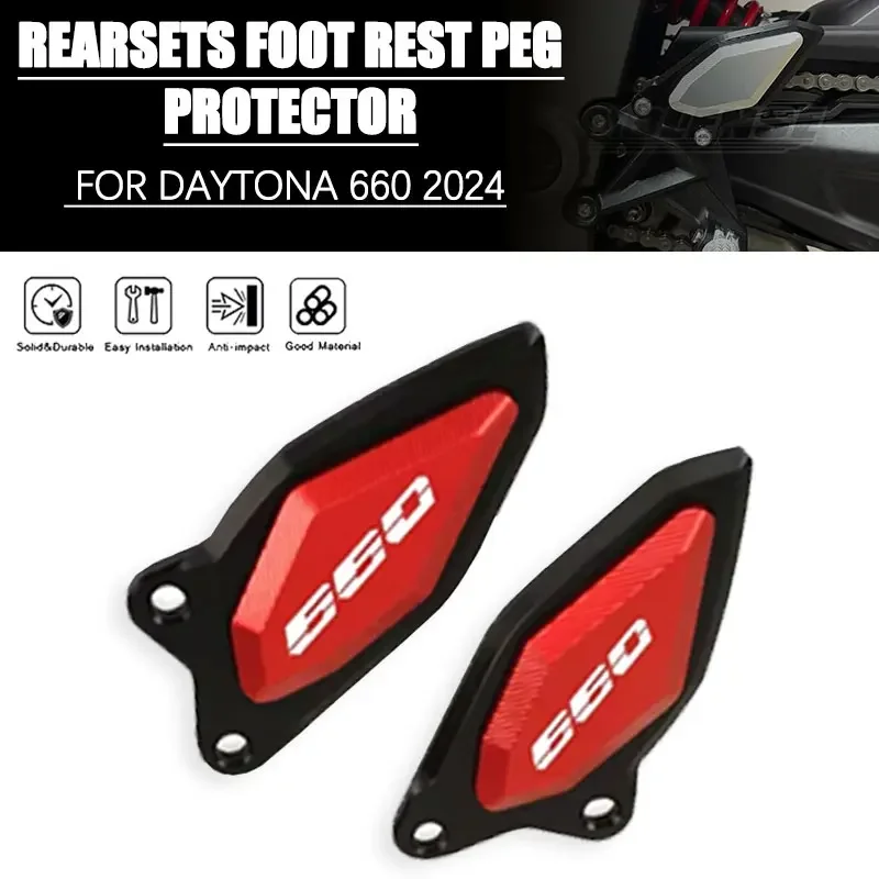 Nieuwe Motorfiets Voetsteun Hak Guard Cove Achteruit Voetsteun Peg Protector Voor Daytona 660 2024