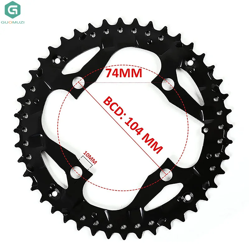 BUCKLOS Bicycle 104BCD Chainring 3x9S 22T/32T/44T Mountain Bike Chain Ring Durable 104/64BCD Triple Chainring Set Cycling Parts