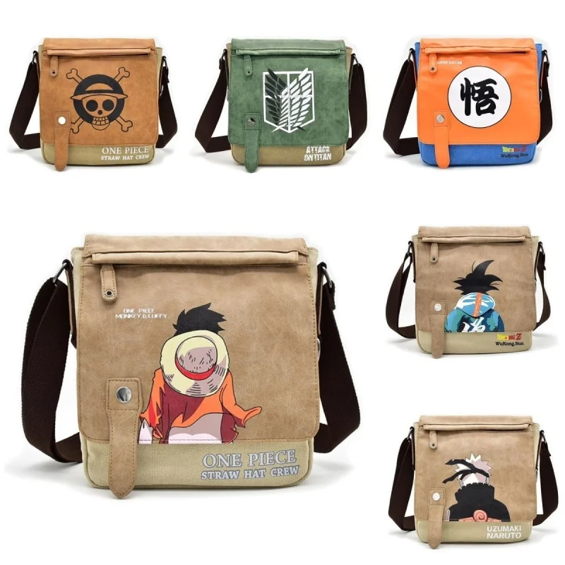 Dragon Ball One Piece Messenger Bag Anime Demon Slayer Shoulder Bag Women Man Leisure Fashion Cosplay Bag Xmas Gifts