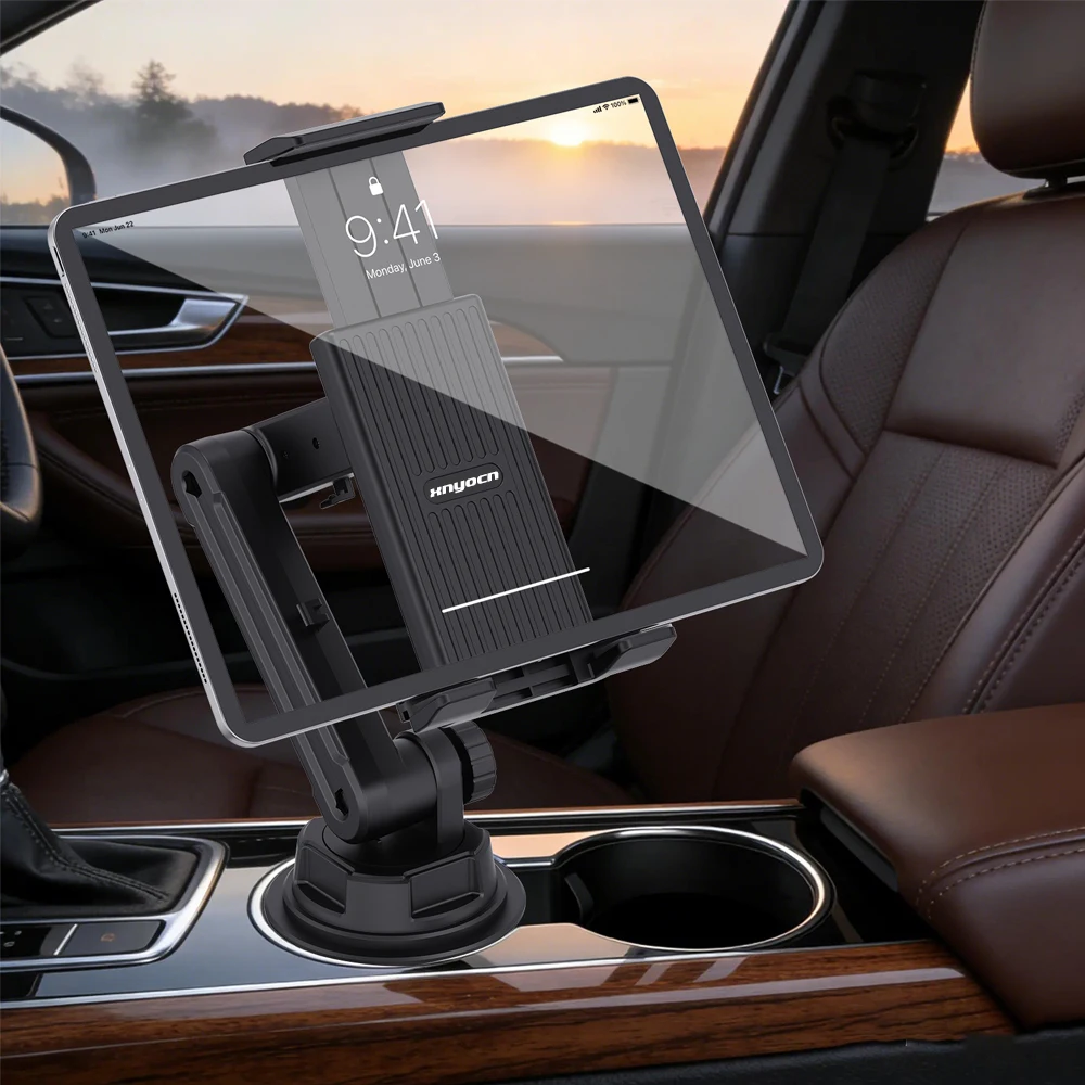 Tablet Car Mount - Sturdy Car Cup Holder Mount for