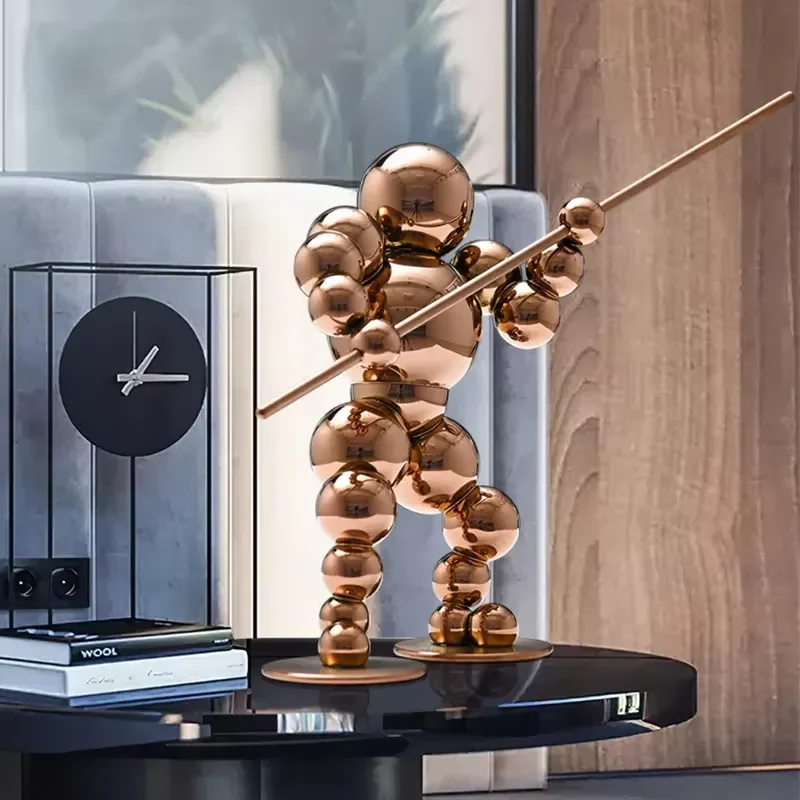 Light luxury style stainless steel sculpture small home decoration desktop handicrafts home decoration ornament
