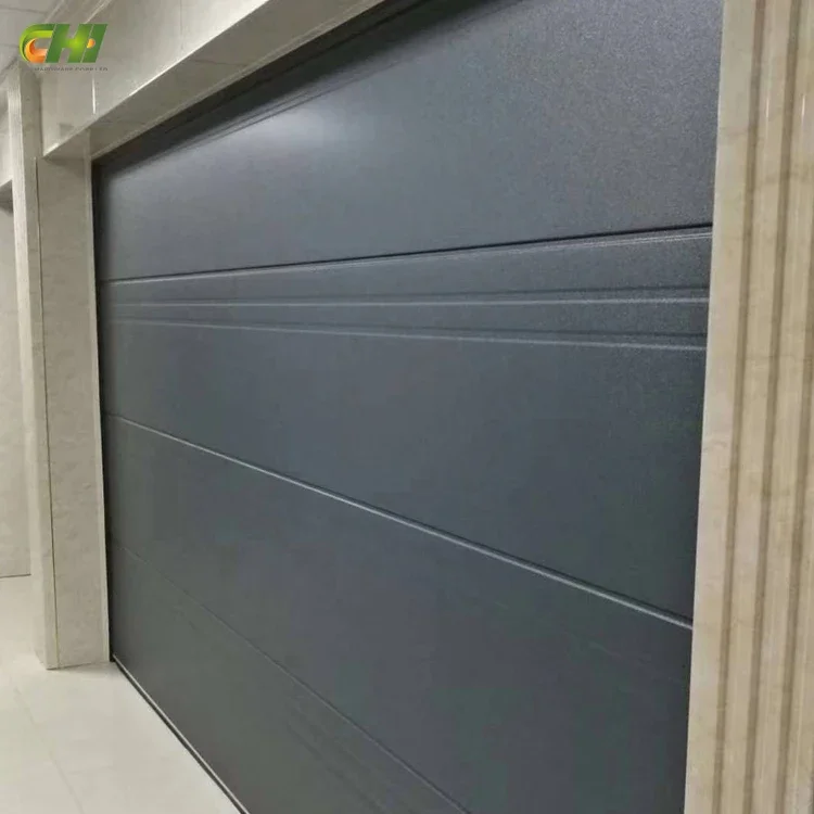 RAL 7016 Dark Grey Flat Garage Door Panels Sectional Garage Door Panel For Sectional Industrial Door