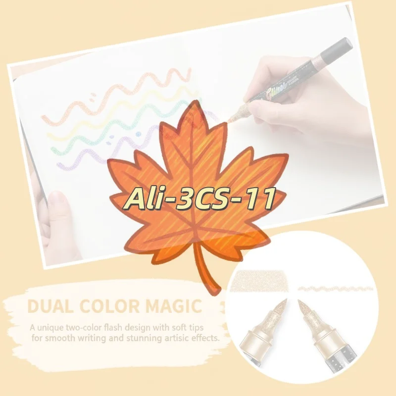 

Маркеры с двумя наконечниками: глиттерные и металлические блестящие ручки для арт-журналинга, каллиграфии и творческого рисования