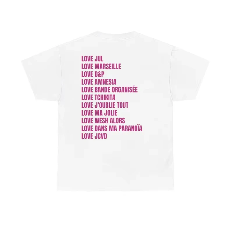 Nueva Camiseta Maillot Jul de Verano, de Algodón, para Hombre y Mujer, Top de Manga Corta, Estilo Urbano, Holgada, Informal, Moderna, de Gran Tamaño, Vintage