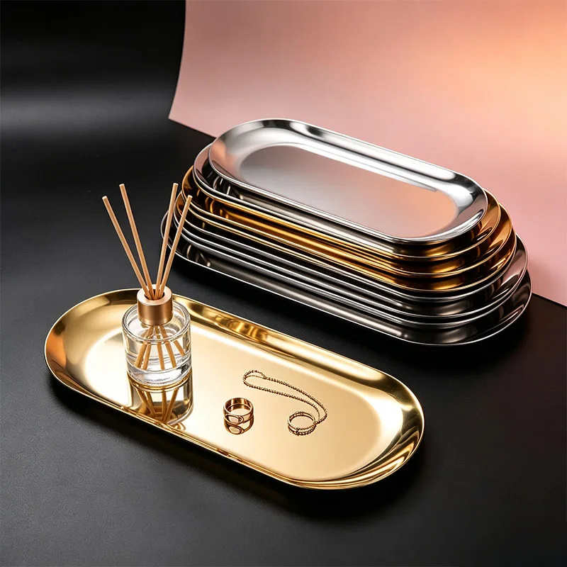 5/10PCS Stainless Steel Cosmetic False Nails Dish Storage Tray Nail Art Equipment  Display Plate Kitchen Dental Refill Tools