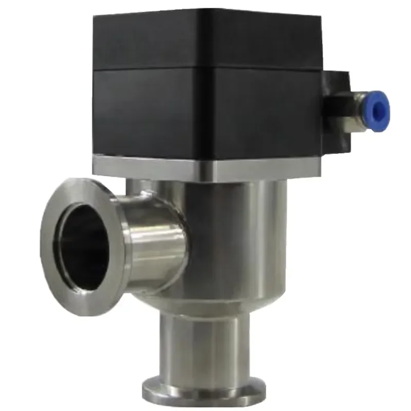 Manual Pneumatic Angle Valve High Vacuum Gas Medium Control Industrial Pipeline Fitting Stainless Steel Body Durable Sealing