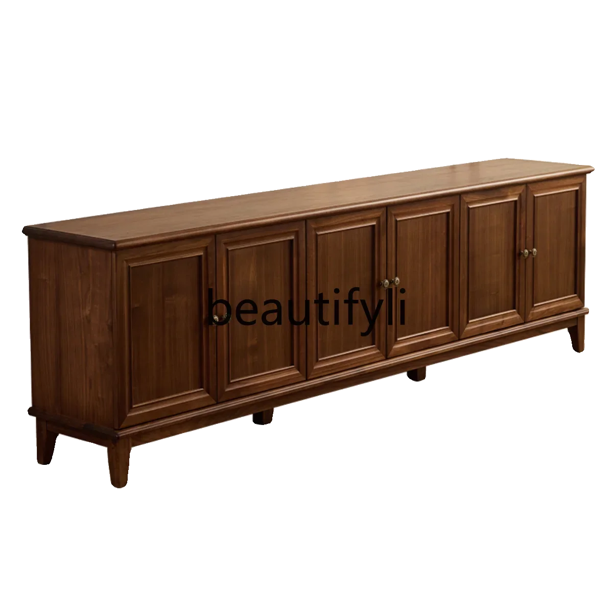 North American black walnut all-solid wood TV cabinet hall cabinet American retro storage locker