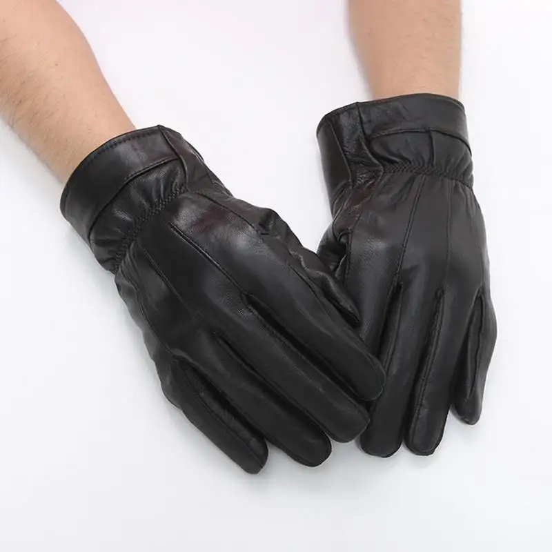 Gants de ski thermiques en cuir, mitaines d'équitation, coupe-vent, résistants au froid, cyclisme en plein air, moto, hiver