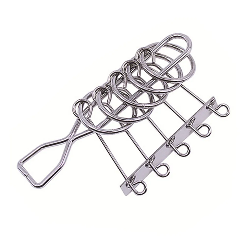 

1Pcs Premium Metal Ring Puzzle Set Intelligence Game Traditional Chinese Culture Inspired Brain Teaser for Logic Training and