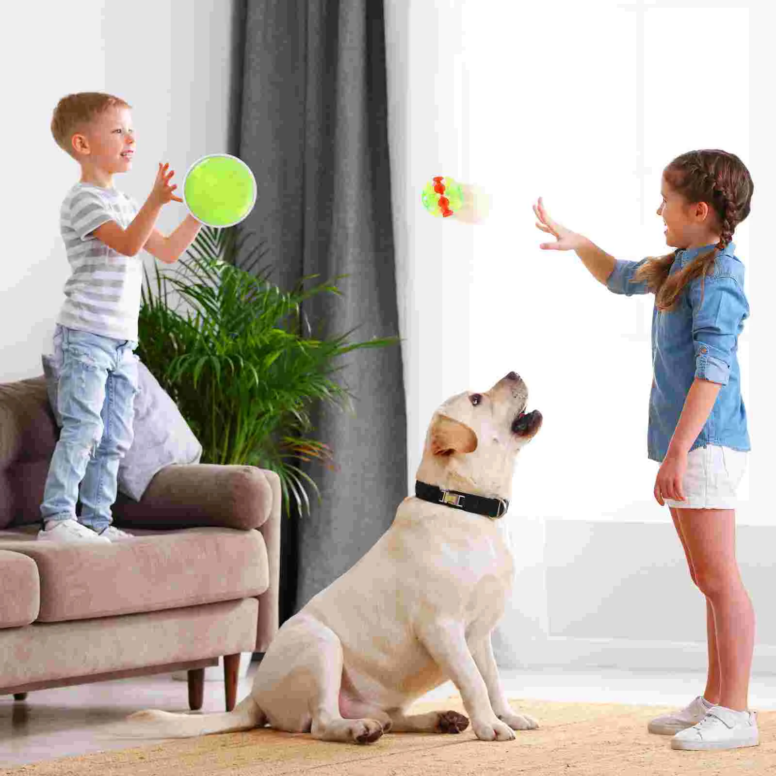 Toy Sticky Cricket Sucker Ball Throw and Catch Interactive Toy Stick Ball for Children Blue Stick Sticky Ball