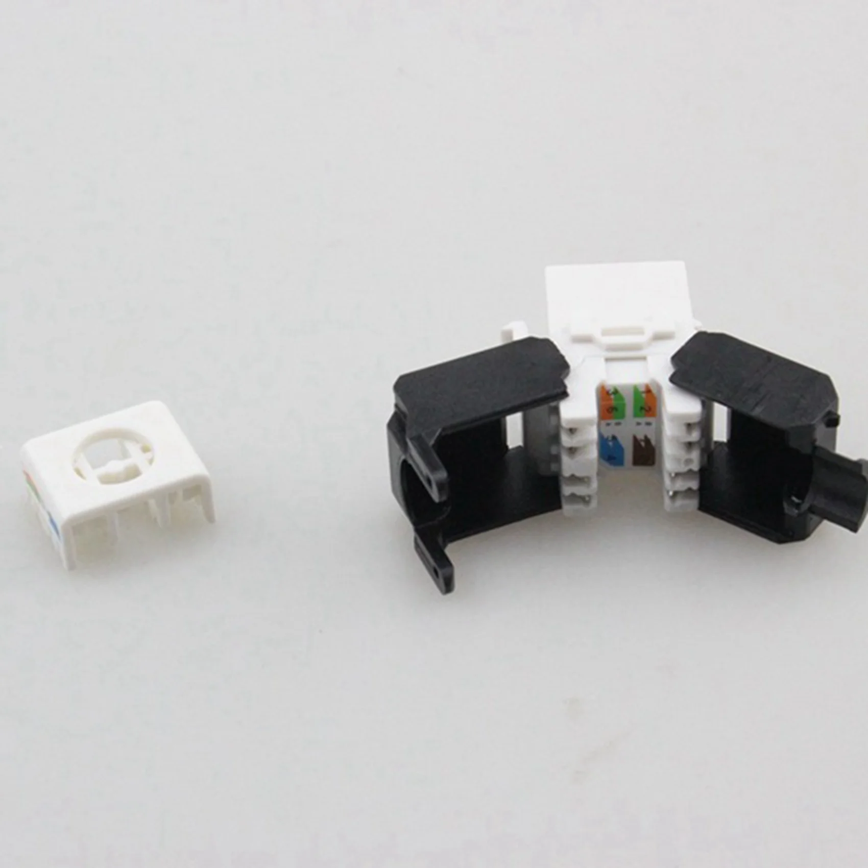 【Dernier chip!】Jack Keystone Cat6a RJ45 de 50 pacotes - Compatível com Cat6 -180 graus sem ferramentas -Jack de parede Ethernet -Coplador de rede Cat6a