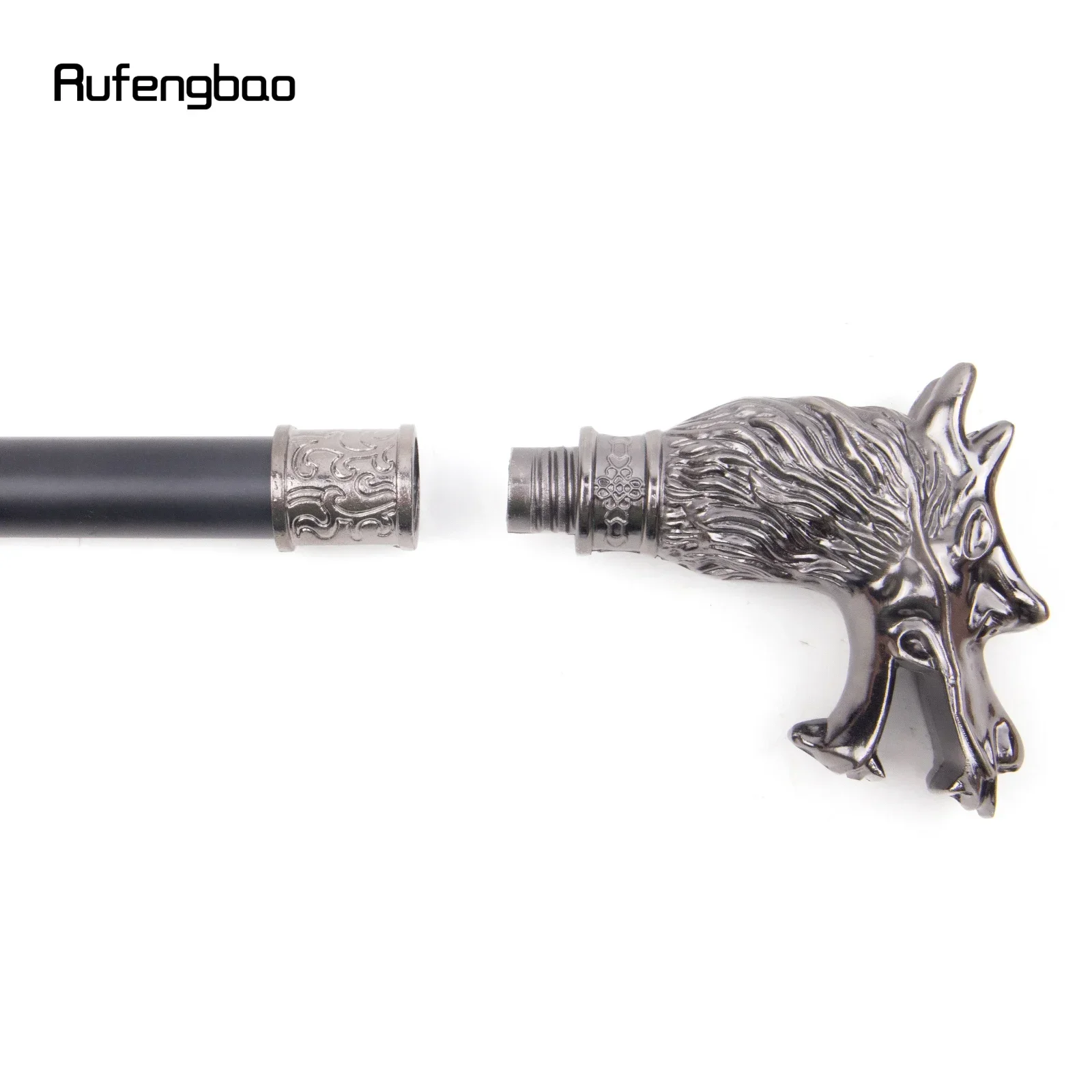 Silver Dragon Head Single Joint Fashion Walking Stick Decorative Vampire Cospaly Party Walking Cane Halloween Crosier 93cm