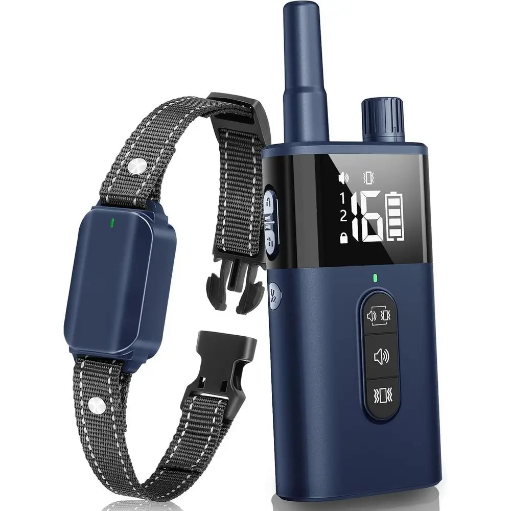 

No Shock Dog Training Collar with Remote, Dog Vibration Collar with Controller p and Vibrate Only, Sae Lock Waterproo Rechargeab