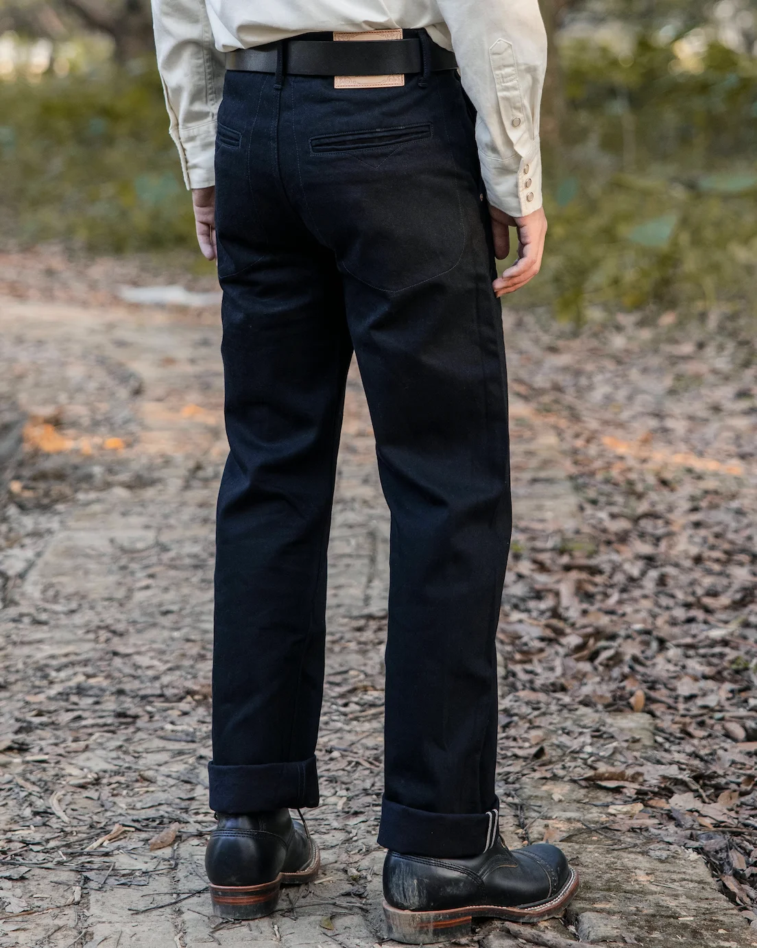 DN-0002 Vintage 14 Oz Indigo Selvage Stylish Trousers Mens Casual Chino Raw Denim Jean Pants Size 28-42