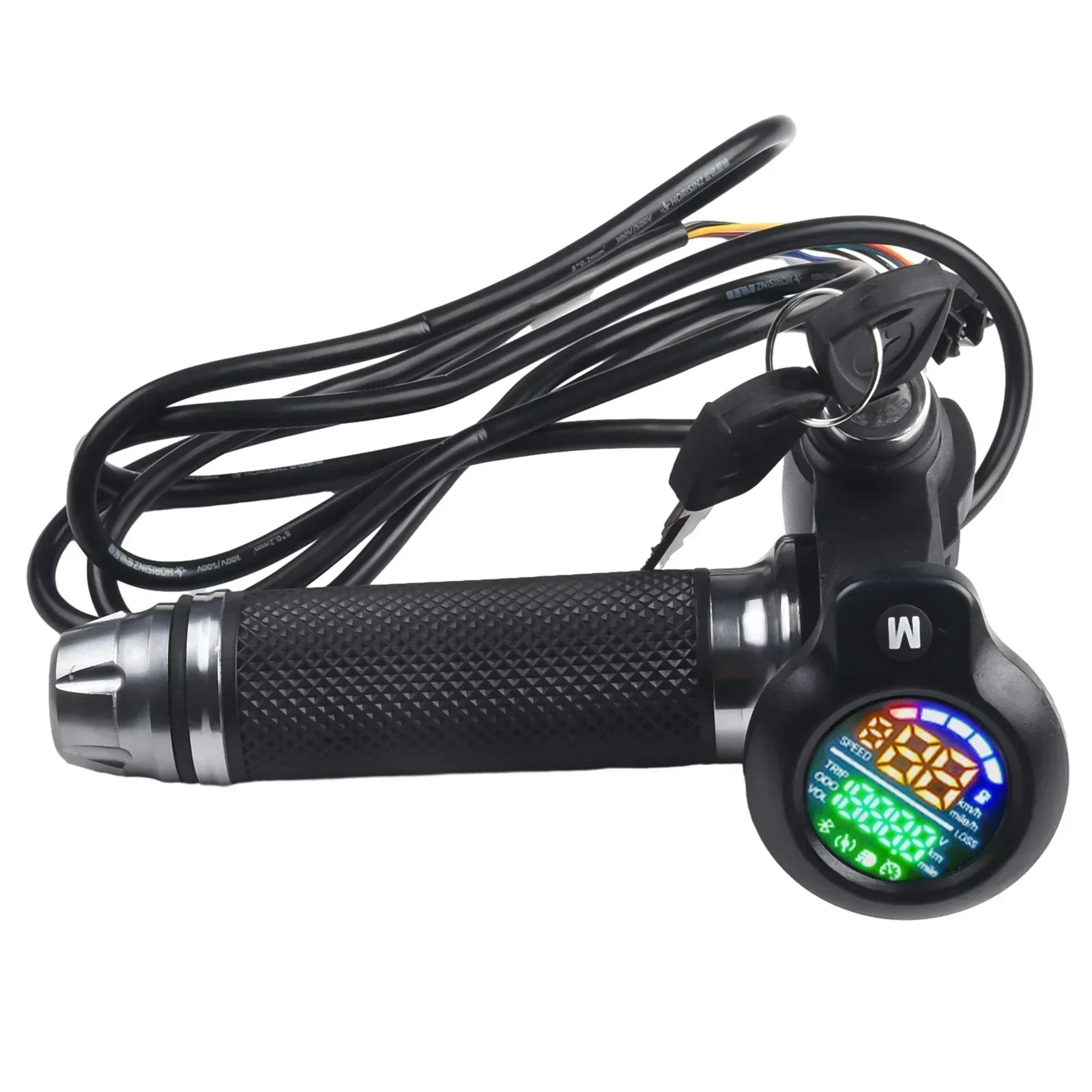 E-Bike -Twist Throttle 24/36/48/60/72V Escooter Scooter Electric Bicycle Grip Handlebar LED Display Electric Bike Accessories