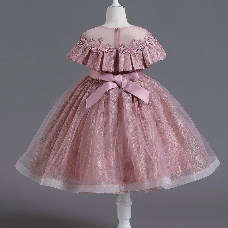 New Girls Kids Flower Elegant Fashion Princess Party Dresses Children Clothing Christmas Birthday Wedding Party Baby Girl Dress