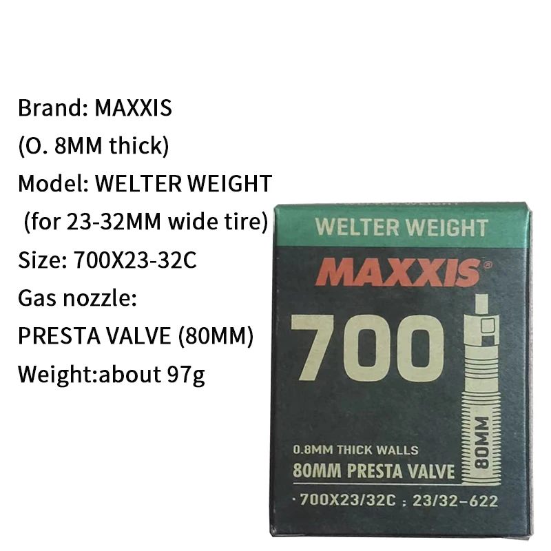 Maxxis Highway Inner Tube 700x23/32-33/50c Welter Weight Tubes And Ultralight Tubes Presta Valve With Rvcis Removable Valve Core