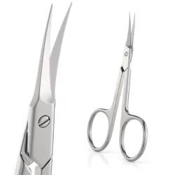 Ciseaux à cuticules professionnels à lame incurvée, outils de toilettage de beauté pour pédicure allemande pour ongles sourcils cils peau sèche