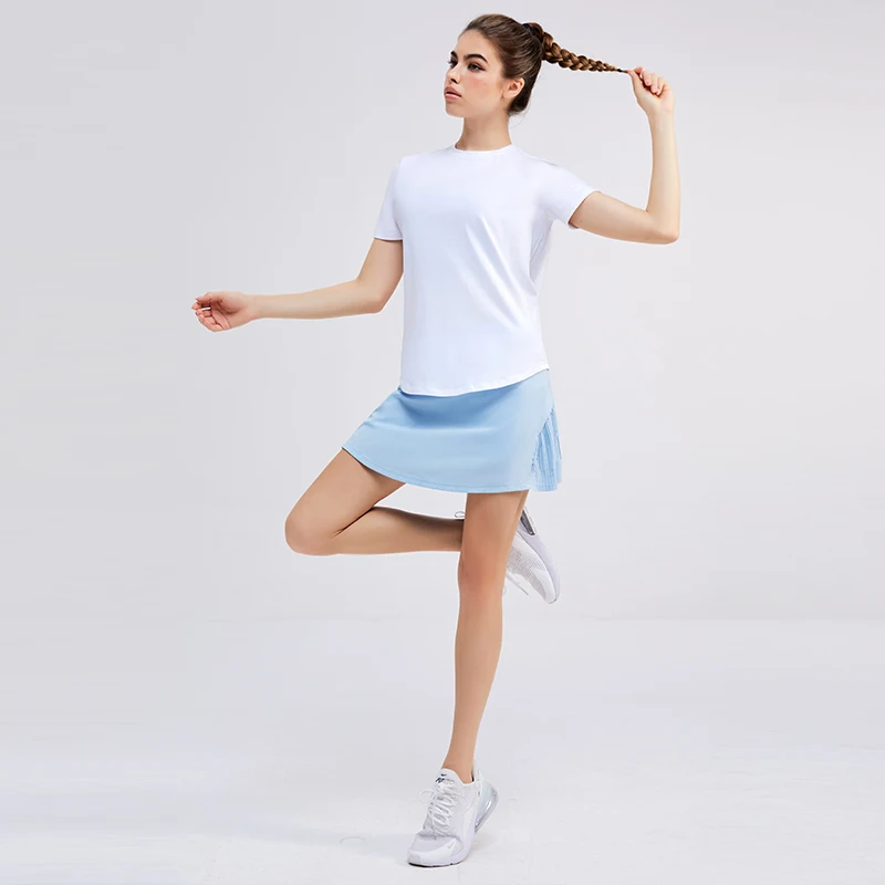 

2025 New Cotton Breathable Short Sleeve Loose Exercise Running Tops Gym Workout Top Sport T-shirts Women Yoga Fitness Shirt