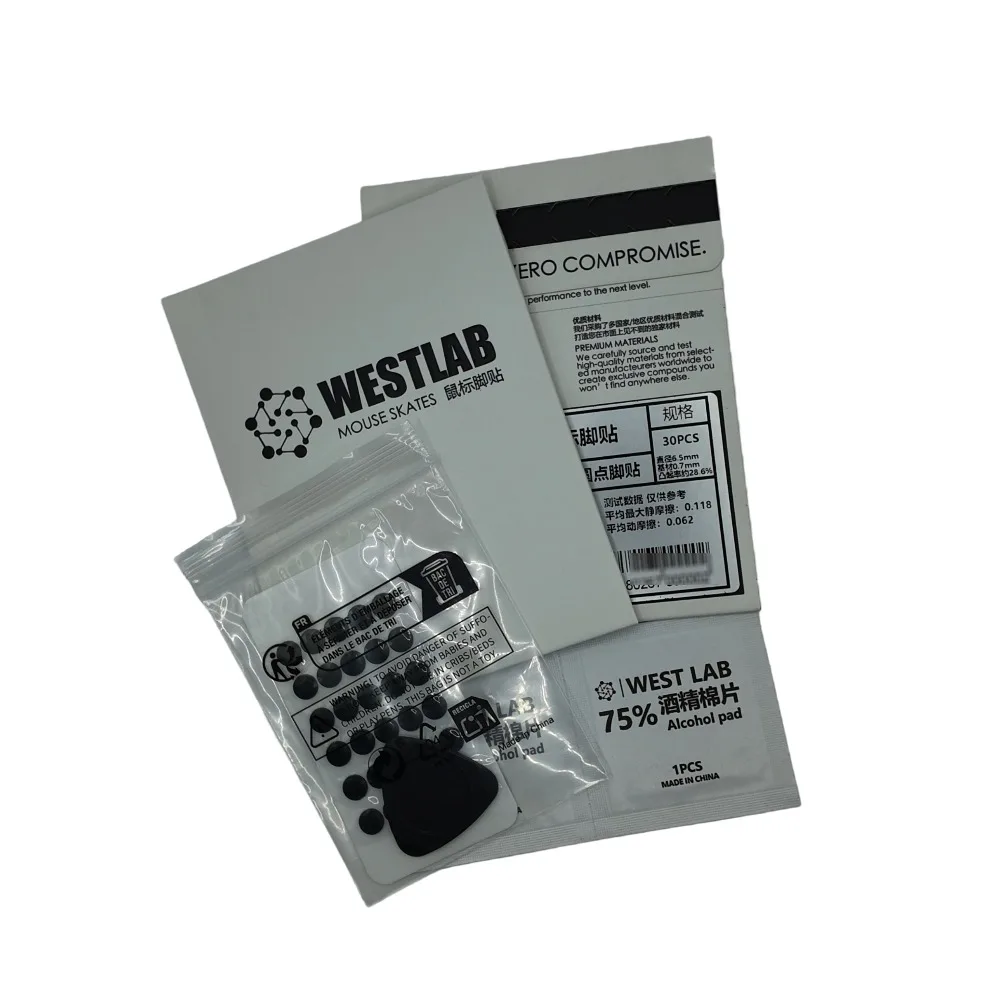 Universal V2 Series Mouse Glide Feet 30‑Pack, Westlab PTFE Mouse Skates, Noise Dampening Speed Tuning DIY Parts 5‑6.5mm