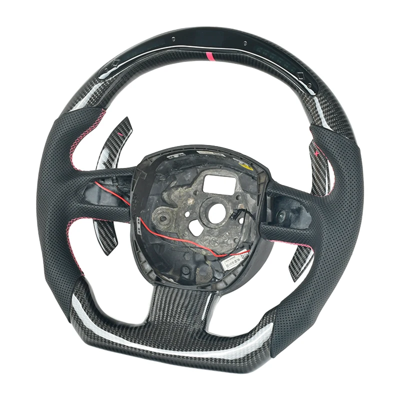 Custom Car Interior Forged Carbon Fiber Steering Wheel for Audi A5 S5 Before 2010 A3 8P A4 B7 8T 8F A6 C6 Q5  Q7 4L S3 S4 RS6