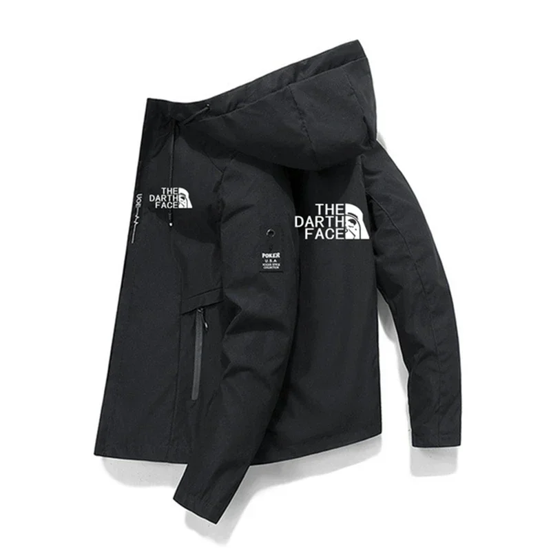 Koreanische Jacke für Herren, winddicht, mit Reißverschluss, Frühling und Herbst, lässig, Arbeit, Mode, Sportmantel, Streetwear, schmale Passform, trendige Herren-Oberbekleidung