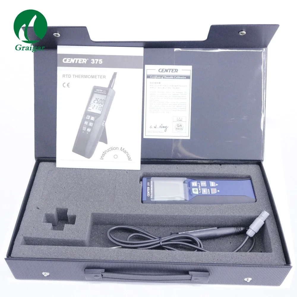

2026 Original CENTER-375 Thermocouple Thermometer -100~400C 0.01C Resolution 0.1C Accuracy