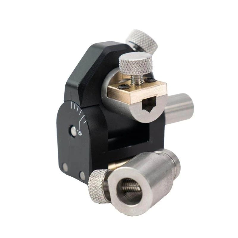 A98E-For Scoring Knifes Tools Carving Knifes Repair Tool Round/Square Collet Fixed Angle Sharpener With 2 Collets 1 Unit