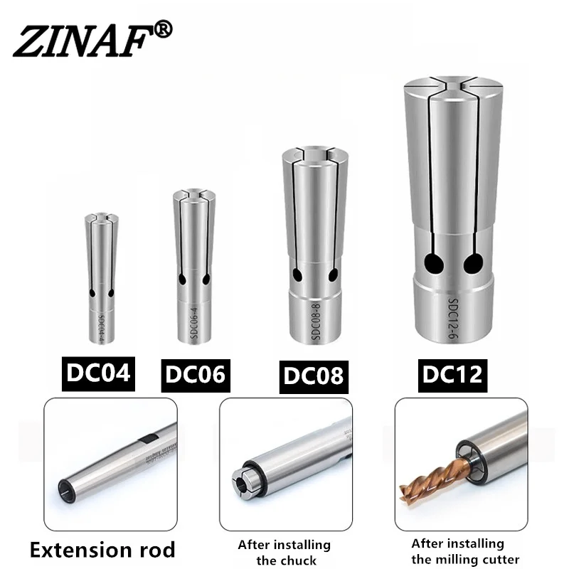High precision 0.005 precision DC collet DC4 DC6 DC8 DC12 chuck collet pull back collet high precision dc Spring tool holder