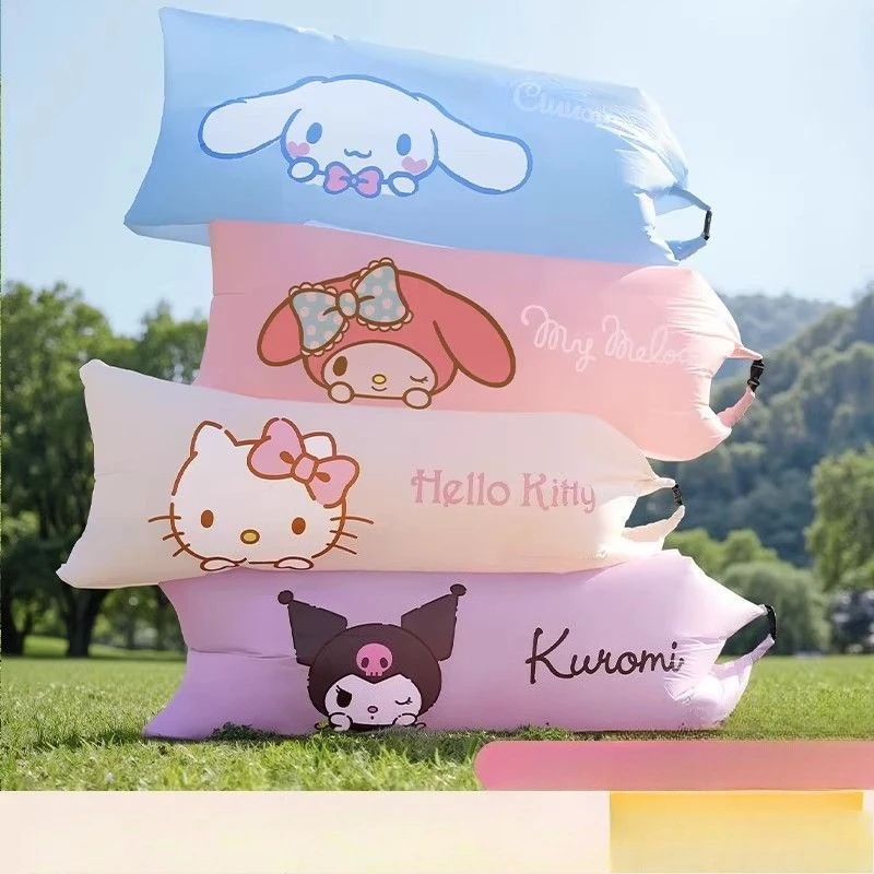 

Anime Sanrio Portable Inflatable Lazy Sofa Outdoor Camping Folding Lounge Bed Air Mattress for Music Festival Kawaii Cartoon New